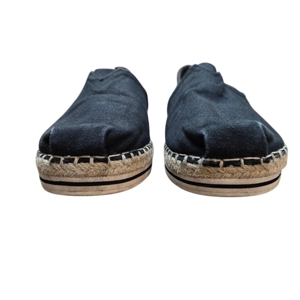 BOBS from Skechers‎ Espadrille Slip On Flats Casual Shoes Black Sz 8